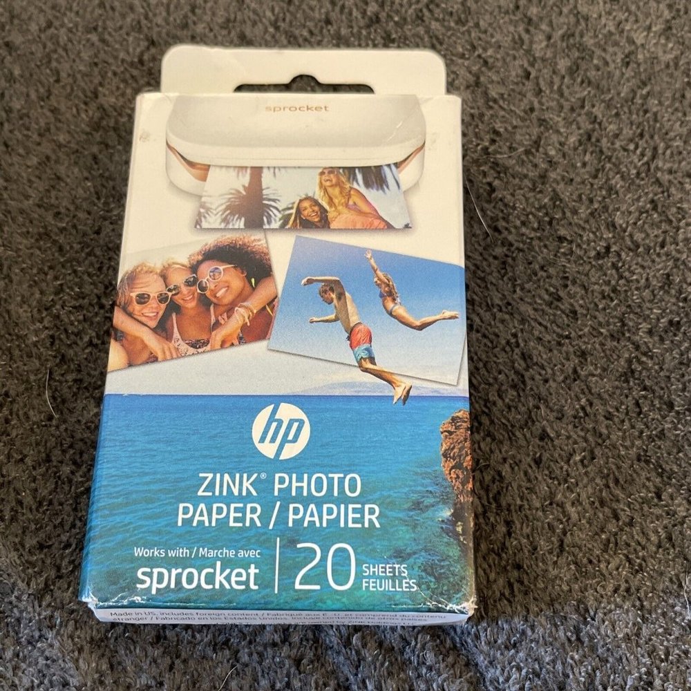 New HP Zink Sprocket Photo Paper pack 20 Sheets b40